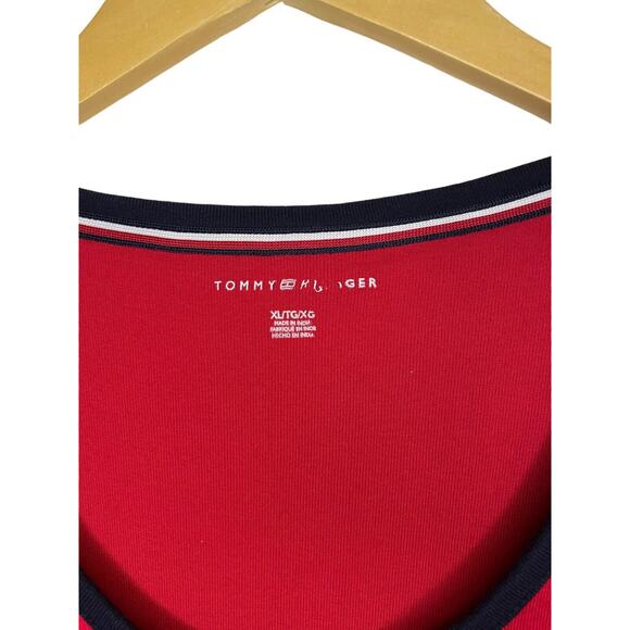 Tommy Hilfiger Tank Top Red Dress XL 100% Cotton Americana Preppy Classic Casual - Picture 3 of 6
